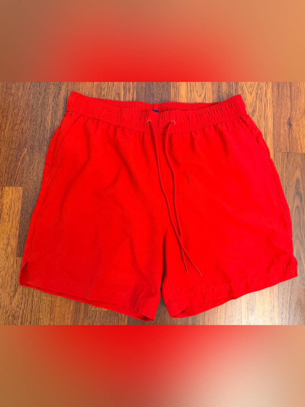 Men’s Red Drawstring Swim Trunks Size Medium